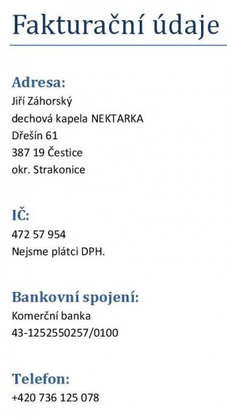 Fakturační údaje